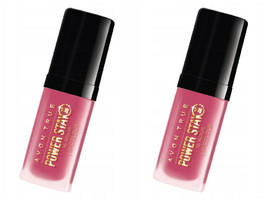 2 x AVON True Power Stay 16h Lip Colour Lipstick Relentless Rose New Boxed - £27.52 GBP