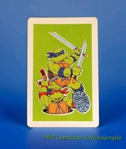 Vintage 1990 TMNT Heroes in a Halfshell Game Card Leonardo &amp; Michelangel... - $24.99