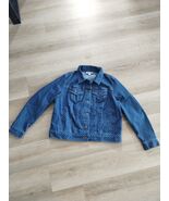 New NWOT Woman Within Button Up Jacket Womens 12W Blue Polka Dot Denim S... - $326.44 MXN
