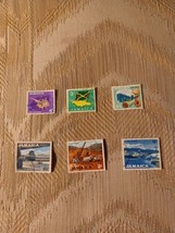 Lot Of 6 Jamaica Cancelled Postage Stamps Vintage Collection VTG - £6.30 GBP