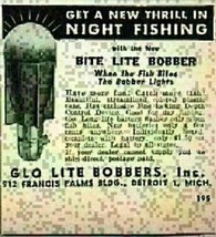 1947 Print Ad Bite Lite Fishing Bobbers Lights Glo Lite Detroit,MI - £8.13 GBP