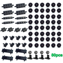 Wheel Axles Pack Car Tires Models Shaft Plate Building Blocks Accessorie... - £11.18 GBP