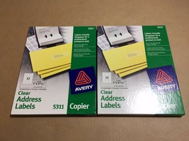 2pk Avery Clear Address Labels For Copiers 1&quot; X 2-13/16&quot; -(5311) FedEx 2Day Air! - £42.64 GBP