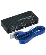 5Gbps USB 3.0 4 Port Fast Data Transfer Computer Hub Cable Splitter - £14.95 GBP