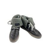 Sperry Topsider Sneakers Women 6M Abaco Shoe Metallic Gray Canvas Cuffed... - $19.62
