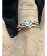 Love You Forever 1/6 CT. T.W. Diamond Cushion Frame Twist Shank Promise ... - $280.60 CAD