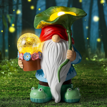 Gnome Gifts for Mom/Grandma/Birthday, Garden Gnome Decor, Solar Gnomes Decoratio - £33.02 GBP