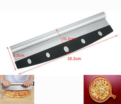 1 PC14&quot;Stainless Steel Pizza Cutter Slicer Sharp Rocker Blade with Protect Cover - £7.98 GBP