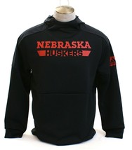 Adidas Black Nebraska Huskers Game Mode Pullover Hoodie Sweatshirt Men&#39;s NWT - £62.84 GBP