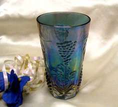 1454 Vintage Indiana Glass Blue Carnival Harvest Tumbler - $10.00