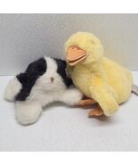 Folkmanis Black and White Kitten &amp; Yellow Gosling Duckling Hand Puppet P... - $48.59 CAD