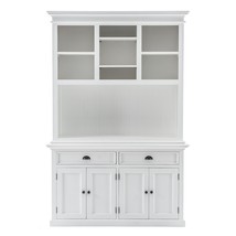 87" White Solid Wood Adjustable Two Tier Bookcase - $50,229.69 MXN