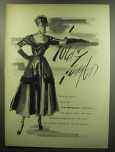 1949 Lord & Taylor Fira Benenson Dress Ad - Shining Beauty - $18.49