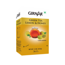 Girnar Green Tea With Natural Flavour Lemon &amp; Honey (36 Tea Bags) - £13.17 GBP