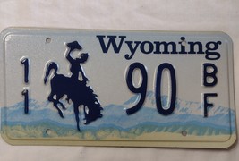 VINTAGE WYOMING LICENSE PLATES (PAIR)  NO LONGER IN USE-  PARK COUNTY 11... - $18.00