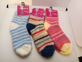 3 Pairs Carnival Ladies Super Soft Slipper Socks One Size Fuzzy Socks Slippers 1 - £9.47 GBP