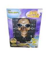 Vintage Gemmy Halloween Animated Singing Skull Plaque Soul Man Works - £22.78 GBP