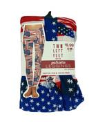 Two Left Feet Patriotic Leggings Womens S/M 4-10 All American Flag 4th o... - $17.11 CAD