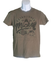Disney Michkey Mouse Short Sleeve Pull-Over Green T-Shirt Small - $166.26 MXN