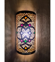 Shiny Medina copper wall light,Home lighting fixture,Moroccan Crafts,ome... - £110.12 GBP
