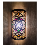 Shiny Medina copper wall light,Home lighting fixture,Moroccan Crafts,ome... - $191.47 CAD