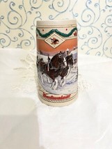1996 Budweiser Beer American Homestead Drinking Holiday Collectible Mug Stein - £14.98 GBP