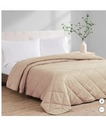 Pem-America Blanket Beige Cooling Queen Reversible Diamond Quilted 400 GSM - €64,42 EUR