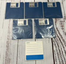 Sony Double Density MFD-2DD Double Sided 3.5 Micro Floppy Disk NOS - Set of 5 - $11.99