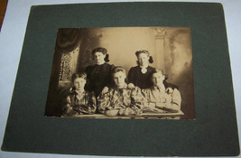 c1900 Antique Victorian Lady Group Cabinet Photo Panama Ny Cook Green Graves - £7.75 GBP