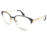 Guess Eyeglasses Frames GU2633-S 005 Black Gold Round Swarovski 52-16-135 - $51.21