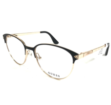 Guess Eyeglasses Frames GU2633-S 005 Black Gold Round Swarovski 52-16-135 - £40.50 GBP