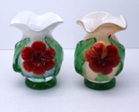 Pair of Murano Flower Vases Warm and Cold - $71.99