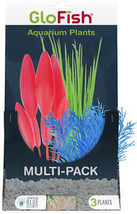 GloFish Realistic Multi-Colored Aquarium Plant Multipack for Vibrant Aquatic Amb - £6.25 GBP