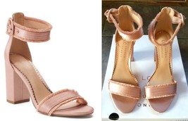 $60 Lauren Conrad Blush Pink Satin Strappy Heel Sandals Admirer Bush New... - £27.95 GBP