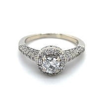 1 ct Diamond Engagement Ring REAL Solid 14k White Gold 4.5 g Size 6.75 - £1,370.89 GBP