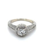 1 ct Diamond Engagement Ring REAL Solid 14k White Gold 4.5 g Size 6.75 - £1,366.85 GBP