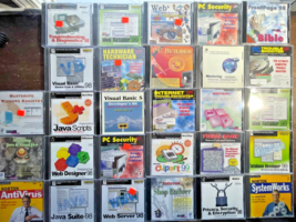 Lot of 28 Vintage Software 90&#39;s Utilities ClipArt Database Server New &amp; Used - £58.83 GBP