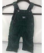 Osh Kosh Green Corduroy Overalls Jersey Knit Lined On Inside Size 3Months - $40.62 CAD