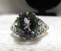 Gorgeous Bangkok Ratnaraj Sterling Silver 3.85ct Mystic Topaz Sz 8 Ring ... - $1,507.60 MXN