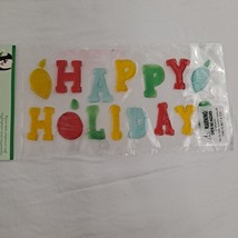Happy Holidays Gel Clings Multicolor Window Decorations - £5.45 GBP
