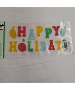 Happy Holidays Gel Clings Multicolor Window Decorations - £5.44 GBP
