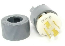 NEW HUBBELL / BRYANT 71620NP LOCKING PLUG 20A 480V L16-20 HBL2431 MALE 4... - $18.95