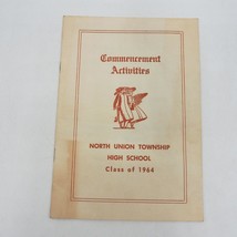 Vintage Nord Union Haut École Uniontown Pennsylvania Commencement Progra... - $43.55