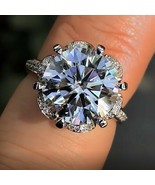 Floral Engagement Ring 3.00Ct Round Simulated Diamond 14k White Gold in ... - $271.70