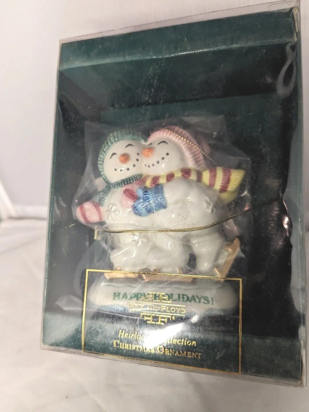VTG Fitz & Floyd 2001 Happy Holiday Frosty Folks Ornament Snowman 19/463 BoxGift - $24.88