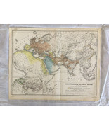 Original Map of the Ancient World &#39;Orbis Terrarum Antiquis Notus&#39; 1863 R... - $153.93