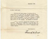 Congressman Frank H Foss 3rd District Massachusetts 1934 Letter - $17.82