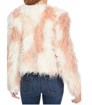 Cece Womens Two Tone Shaggy Faux Fur Jacket,Size Small,Ivory - £133.43 GBP