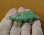 y-all-574) Green aventurine ALLIGATOR Aligator Gator statue gemstone lov... - $18.69