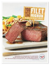 Beef It&#39;s What&#39;s For Dinner Filet Mignon 2012 Full-Page Print Magazine Ad - £7.62 GBP
